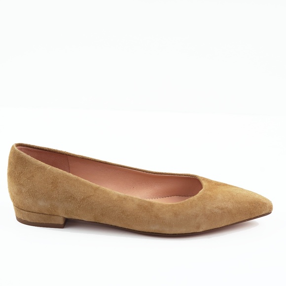 New JCREW Pointed-toe flats in suede Ashen Brown - Picture 2 of 5